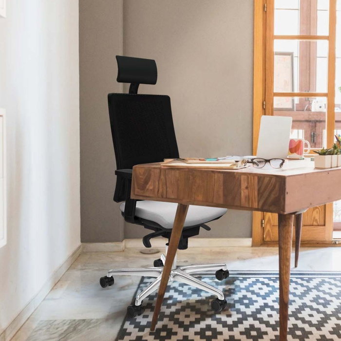 PIQUERAS Y CRESPO Silla de oficina Horna con mecanismo Sincro, Rojo y Blanco PIQUERAS Y CRESPO Silla de oficina Horna con mecanismo Sincro, Rojo y Blanco