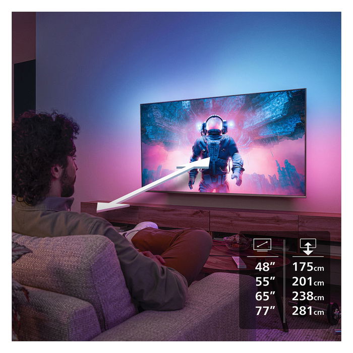 Philips 65OLED760/12 TV OLED 164 cm (65") 4K Ultra HD 120 Hz Smart TV con Ambilight