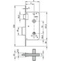 YALE Cerradura de embutir 700 HL 50x80 con picaporte reversible
