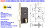 YALE Cerradura de embutir 700 HL 50x80 con picaporte reversible