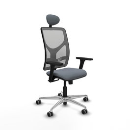 PIQUERAS Y CRESPO Silla de oficina Motilla con mecanismo Sincro, Gris