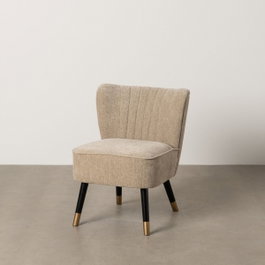 Ixia Sillón Beige Tejido-Madera