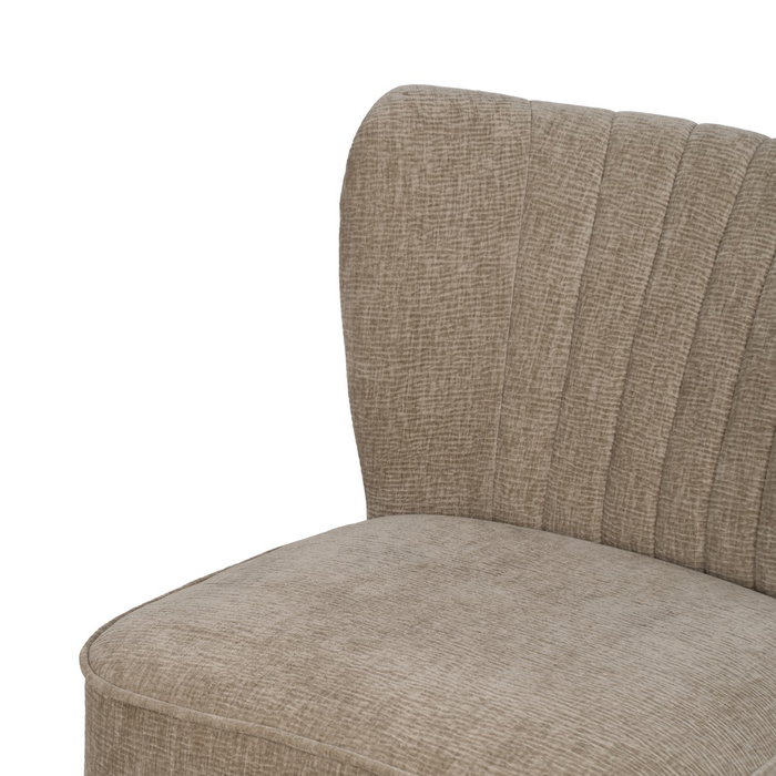 Sillón Beige Tejido-Madera Salón 58 X 70 X 74 cm