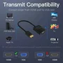 Vention 42161 Conversor HDMI Macho a VGA Hembra con Jack Audio 3.5mm Hembra, 15 cm, Negro