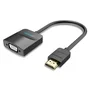 Vention 42161 Conversor HDMI Macho a VGA Hembra con Jack Audio 3.5mm Hembra, 15 cm, Negro