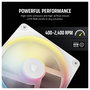 Corsair LX120-R RGB iCUE LINK Ventiladores de Carcasa, Pack de 3, Blanco