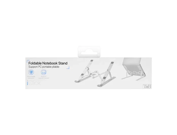 TNB iClick Soporte de Aluminio para Portátil hasta 17 pulgadas Gris