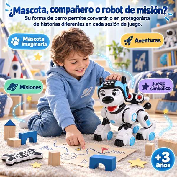 Crazon Robot Perro con Control Remoto y Funciones Educativas
