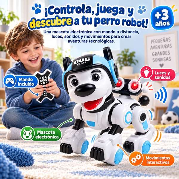 Crazon Robot Perro con Control Remoto y Funciones Educativas
