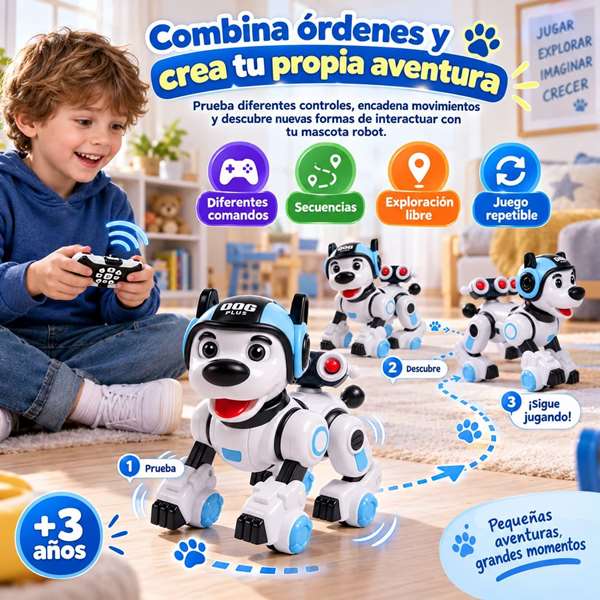 Crazon Robot Perro con Control Remoto y Funciones Educativas