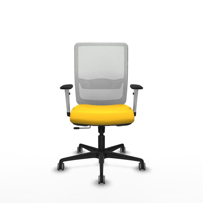 PIQUERAS Y CRESPO Silla de oficina Haches Amarillo y Blanco