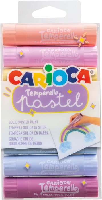 Carioca Temperello Pastel Témpera Sólida Estuche de 8 Colores
