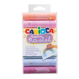 Carioca Temperello Témpera Sólida Pastel Estuche de 8 Colores de 10g
