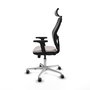 PIQUERAS Y CRESPO Silla de oficina Jorquera Blanco/Negro con mecanismo Sincro/Traslack