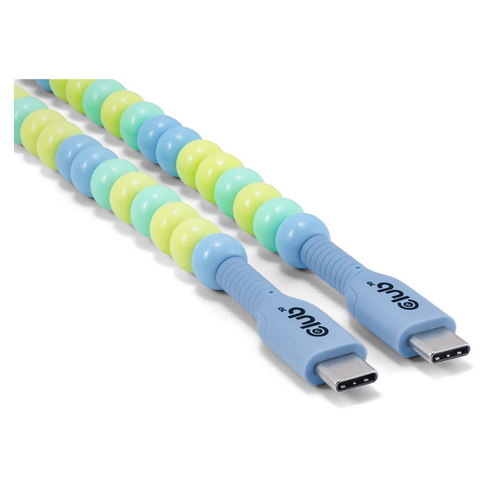 Club 3D CAC-3011 Cable USB-C a USB-C de 2m, 60W, 480Mbps, Azul/Verde Club 3D CAC-3011 Cable USB-C a USB-C de 2m, 60W, 480Mbps, Azul/Verde