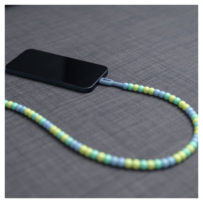 Club 3D CAC-3011 Cable USB-C a USB-C de 2m, 60W, 480Mbps, Azul/Verde Club 3D CAC-3011 Cable USB-C a USB-C de 2m, 60W, 480Mbps, Azul/Verde