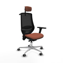 PIQUERAS Y CRESPO Silla de oficina Mardos con mecanismo Sincro/Traslack Marrón y Negro