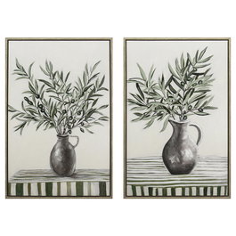 DKD Home Decor Cuadro Lienzo Abstracto 3D Pack de 2