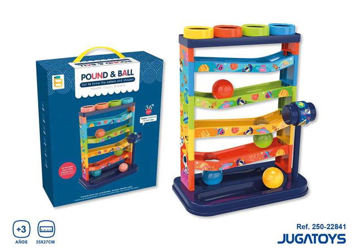 JugaToys Torre de bolas encajables con accesorios 35x27cm