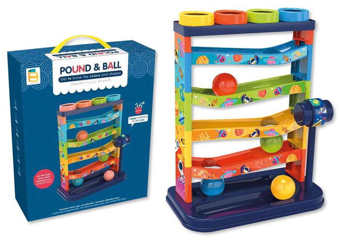 JugaToys Torre de bolas encajables con accesorios 35x27cm