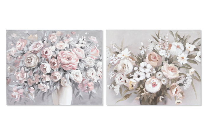 DKD Home Decor Cuadro Tradicional Multicolor Lienzo Pino Florero 100 x 80 x 3.7 cm (2 Unidades) DKD Home Decor Cuadro Tradicional Multicolor Lienzo Pino Florero 100 x 80 x 3.7 cm (2 Unidades)