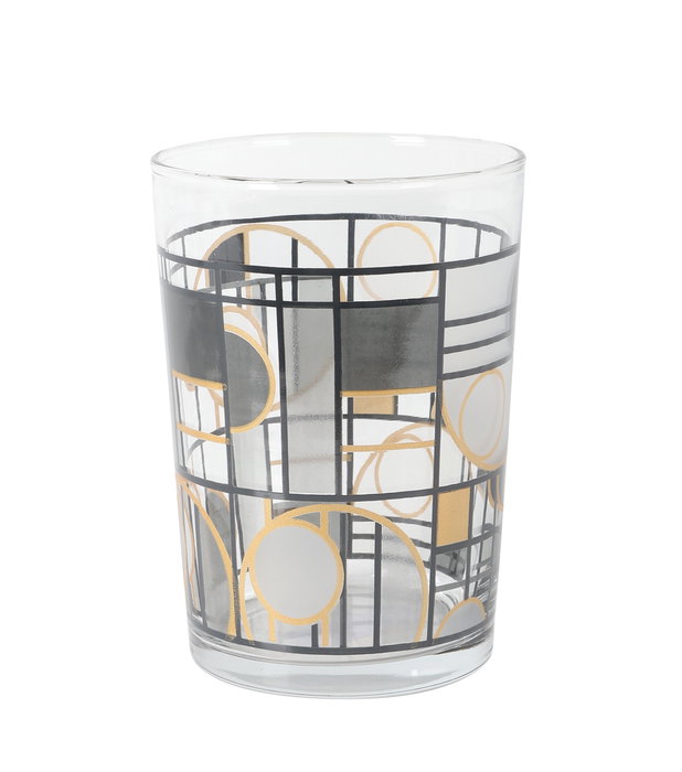 LAV Set 4 Vasos de Sidra Abstrac 520 cc Medidas 9x9x12 cm (6 Cajas)