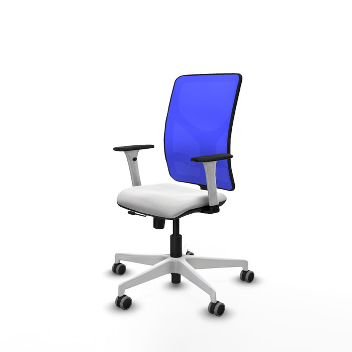 PIQUERAS Y CRESPO Silla de oficina Motilla Blanco y Azul PIQUERAS Y CRESPO Silla de oficina Motilla Blanco y Azul
