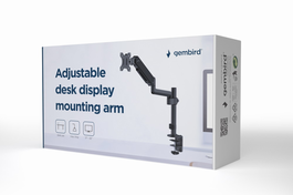 GEMBIRD MA-DA1P-01 Soporte para Monitor de Escritorio, Negro, hasta 32 Pulgadas