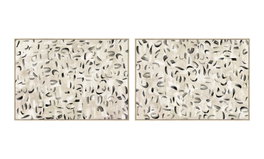 DKD Home Decor Set de 2 Cuadros Lienzo Abstracto 140x4x100 cm Beige y Negro