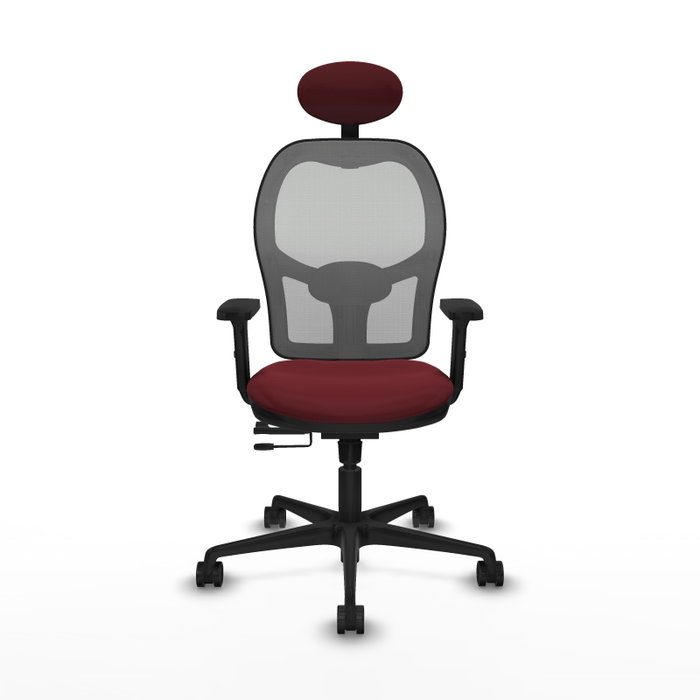 PIQUERAS Y CRESPO Silla de oficina Jorquera Sincro/Traslack Granate y Gris