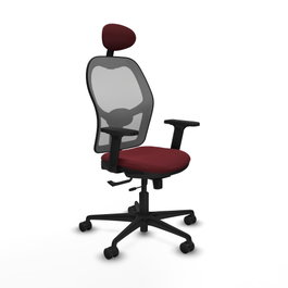 PIQUERAS Y CRESPO Silla de oficina Jorquera Sincro/Traslack Granate y Gris