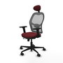PIQUERAS Y CRESPO Silla de oficina Jorquera Sincro/Traslack Granate y Gris