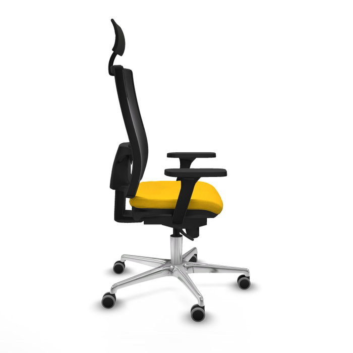 PIQUERAS Y CRESPO Silla de oficina Horna con mecanismo Sincro, Amarillo y Negro