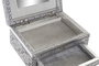 DKD Home Decor Joyero Indio Plateado Natural Madera Aluminio 17.5 x 12.5 x 8.5 cm