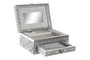 DKD Home Decor Joyero Indio Plateado Natural Madera Aluminio 17.5 x 12.5 x 8.5 cm