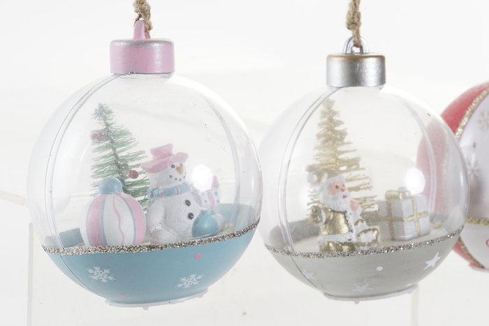 DKD Home Decor Decoración Colgante PVC de Navidad con LED, Surtido de 4 Modelos