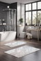 Mijölnir CT-5034 Juego de Alfombrillas de Baño 2 Piezas Poliéster Antideslizante Antibacteriano 40 x 60 cm y 60 x 100 cm
