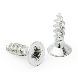 UCAFIX Tornillo Rosca Madera Cabeza Plana Pozidriv Zincado DIN 7505-A para Madera Dura y Blanda, Largo 60mm Diámetro 5mm, Set 250 Unidades