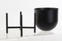 DKD Home Decor Set de 2 Maceteros Metálicos Negros 24x24x25,5 cm