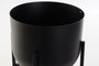 DKD Home Decor Set de 2 Maceteros Metálicos Negros 24x24x25,5 cm