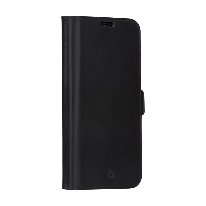 Lynge Funda cartera con cierre magnético de cuero negro para Apple iPhone 12 / iPhone 12 Pro (15.5 cm / 6.1") con 3 bolsillos para tarjetas