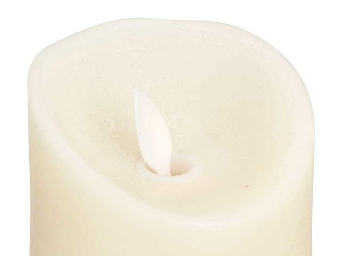 Giftdecor Vela Led Crema Mediana 12.5x7.5 cm, Plastico y Cera, Amarillo, 2xAA (Set de 24)