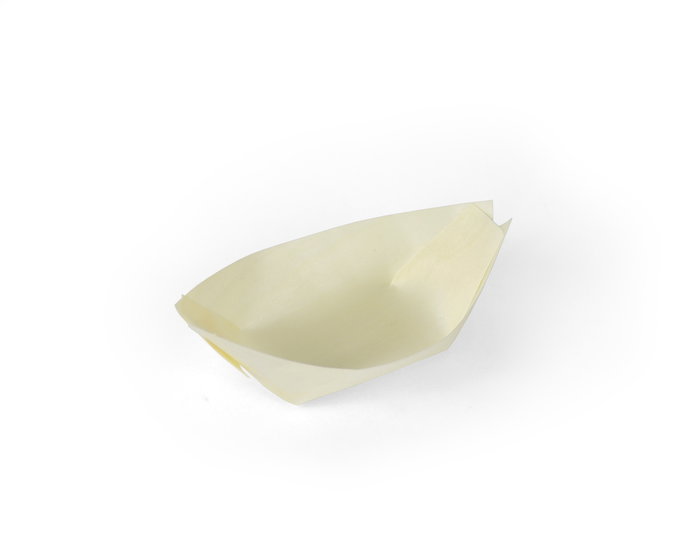 Algon Set de 12 Barquillas de Madera para Postres o Snacks, 10 cm de Largo, Incluye Dimensiones 6x3x12 cm (24 Unidades)