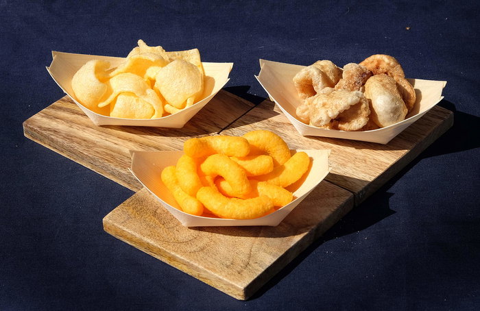 Algon Set de 12 Barquillas de Madera para Postres o Snacks, 10 cm de Largo, Incluye Dimensiones 6x3x12 cm (24 Unidades)