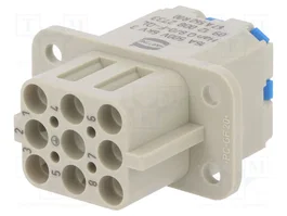 HARTING Han Q Plantilla de Contacto Hembra 16A 500V 9 Pines