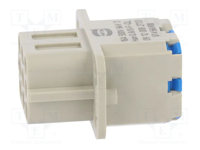 HARTING Han Q Plantilla de Contacto Hembra 16A 500V 9 Pines