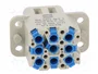 HARTING Han Q Plantilla de Contacto Hembra 16A 500V 9 Pines