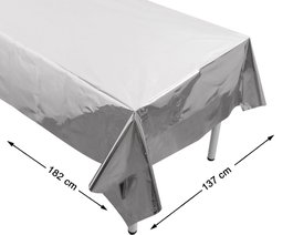 Atosa Mantel Decorativo Plateado 137x182 cm