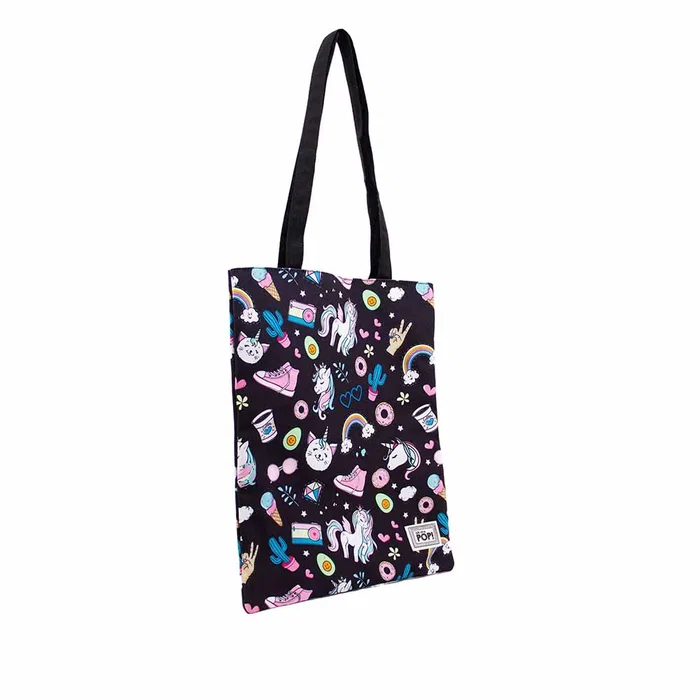 Oh My Pop Bolsa Tote Shopping Bag Illusion Negro Oh My Pop Bolsa Tote Shopping Bag Illusion Negro
