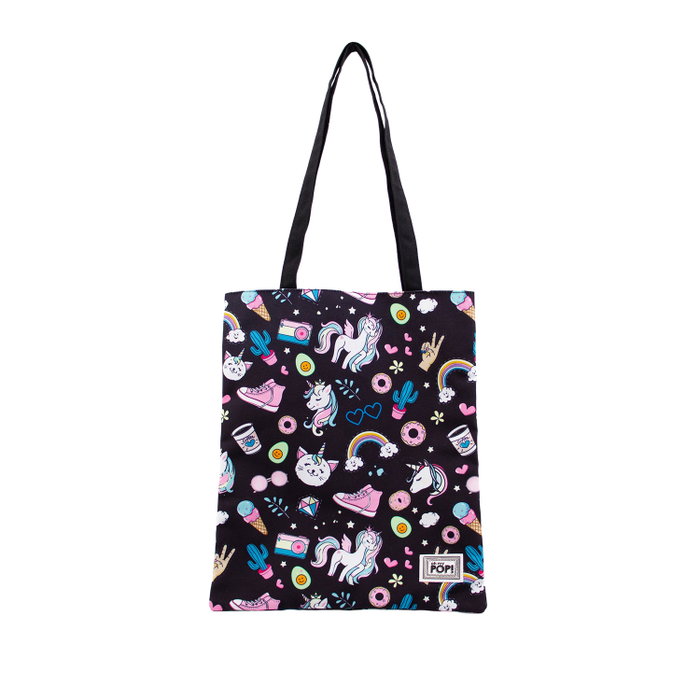 Oh My Pop Bolsa Tote Shopping Bag Illusion Negro Oh My Pop Bolsa Tote Shopping Bag Illusion Negro